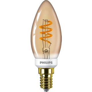 Philips MASTER Value LED Kerte E14 Vintage Filament Guld 2.5W 136lm – 818 Ekstra Varm Hvid | Dæmpbar - Erstatter 15W