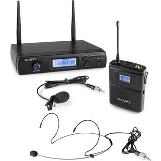 Trådløst Headset System WM61B / 1x16 UHF kanaler / 1 Headset og 1 Knaphulsmikrof