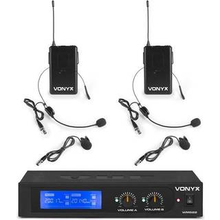 WM522B VHF 2 channel Microphone Set with 2 bodypacks "B-STOCK" TILBUD NU