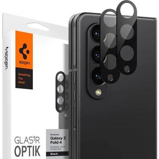 Spigen Optik.tR Samsung Galaxy Z Fold4 Kamera Linse Hærdet Glas - Sort