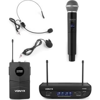 WM82C Digital UHF 2-Channel Wireless Microphone Set with handheld & bodypack "B-