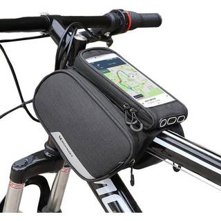 Wozinsky cykeltaske til stel med aftageligt telefoncover - sort