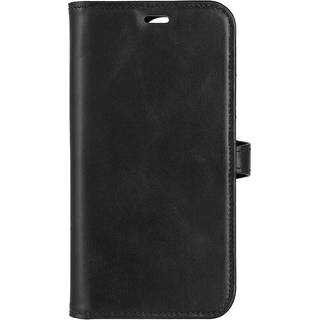 iPhone 14 Pro Buffalo Wallet Ægte Læder Magnet Flip Cover m. Pung - Sort