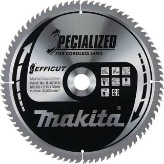 Rundsavsklinge til træ Makita EFFICUT; 305x2,15x30,0 mm; Z80; 10°