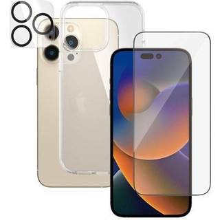 iPhone 14 Pro Max PanzerGlass 3-i-1 Bundle m. EasyAligner - Skærmbeskyttelse (UWF) / Bagsidecover / Kamerabeskyttelse - Gennemsigtig