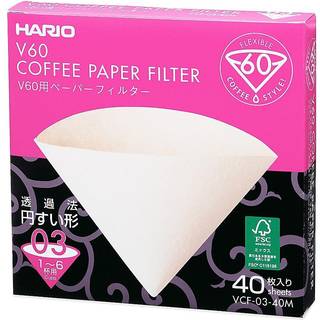 V60 Filter Paper - 03 - 40 stk - Natural