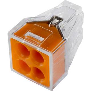 Koblingsklemme 2-leder, orange/transparent