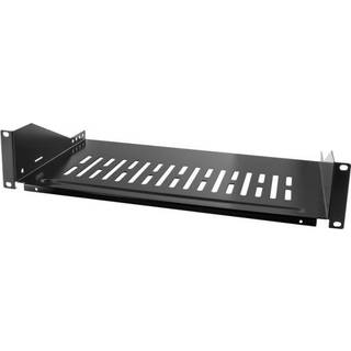 LogiLink SF2C35B 19 tommer Netværksskab-apparathylde 2 U Fastmontering Egnet til skabsdybde: 450 mm Sort