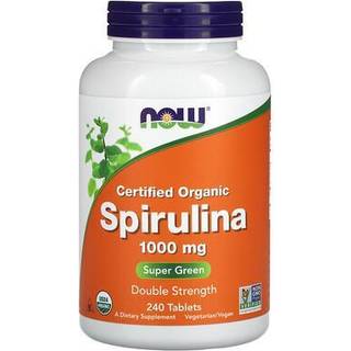 NOW Foods Spirulina Dobbelt Styrke 1000 mg Økologisk