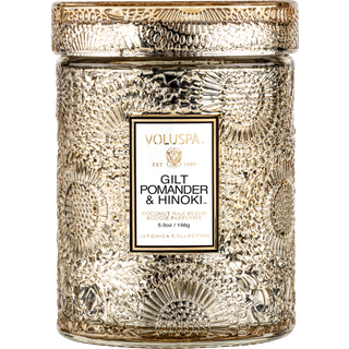 Voluspa Small Jar Candle Gilt Pomander And Hinoki (156 g)