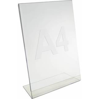 Twin Agenda brochureholder display med L-fod A4 i akryl