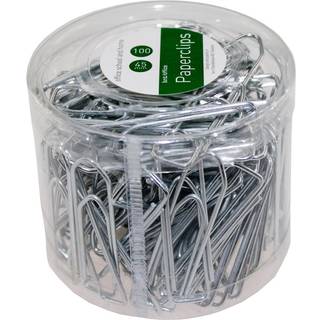 Office papirclips 45mm blanke, 100 stk