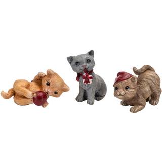 Katte jul 3 stk H.2,5-3,3cm