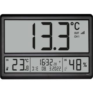 Digital vægur radiokontrolleret - med temperatur