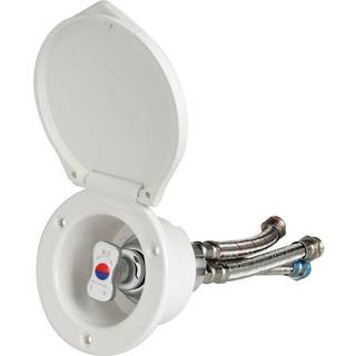 Bruseblander båd til indbygning New Edge, 3/8" G (BSP), plast, hvid