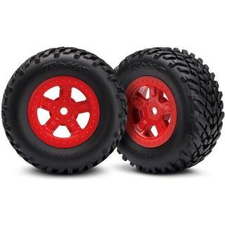 TRAXXAS 7674R Tires & Wheels SCT Red (2)