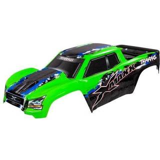 Traxxas - TRX7811G - Body, X-Maxx®, green (painted, decals applied) (assembled with front & rear body mounts, rear body support, roof skid plate, and