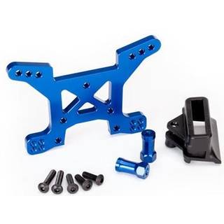 TRX6739X Shock Tower Front Alu Blue Rustler 4x4