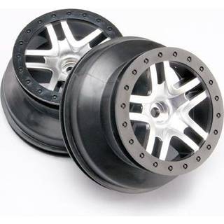 Traxxas 5876 Wheels SCT Split-Spoke Red 2WD Front (2)