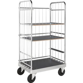 Etagevogn med gitter, 120x80x190, Laminathylder