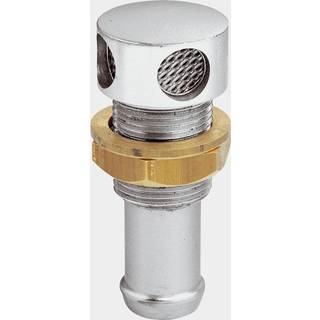 Udluftningsventil Maestrini Chrome Plated Straight Vent, forkromet messing, 3/4" G (BSP) til 20 mm (25/32″) slange, sølv