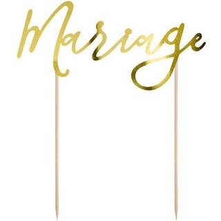 Guld Spejl Kagetopper, 22,5 cm, skinnende finish, elegant bryllupsdesign