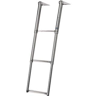 Foldbar teleskopstige til badeplatform, rustfrit stål, 3 trin, 50.5 cm, 25.4 cm