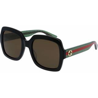 Gucci Kvinde GG0036SN 002 Solbriller Acetat Sort Brun Firkantet Normal