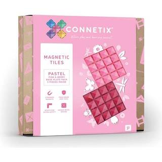 Connetix - Pastel Baseplates - 2 dele , pink and berry