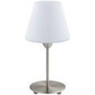 EGLO DAMASCO 1 bordlampe, hvid/børstet stål