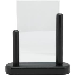 Securit akryl display ramme A6 i massivt sort træ