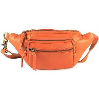 Style Indiana i orange (kun to stk. på lager). Flot mindre bumbag / bæltetaske i kvalitetslæder