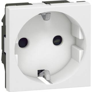 Legrand Mosaic stik schuko 2p+e 16a led 2m hvi
