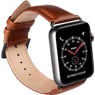 Buffalo læderrem til Apple Watch 38/40/41 mm (sort) - På lager i butik