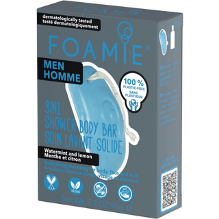 Foamie Seas The Day 3in1 Shower Body Bar For Men Syndet sæbebar til mænd 90 g - 90 g