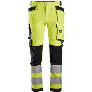 Snickers arbejdsbuks str. 52 Hi-vis gul/sort kl. 2 - normal lgd. med stretch - 6243