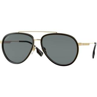 Burberry Mand BE3125 OLIVER 101781 Solbriller Metal Guld Grå Pilot Polariseret