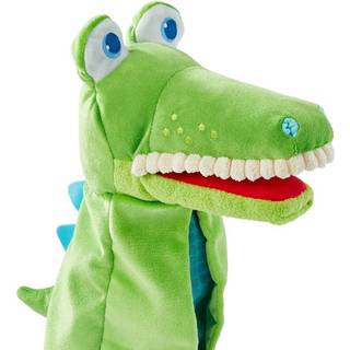 HABA Eat it Up Croco hånddukke - Interaktiv hånddukke med mavepose til små genstande