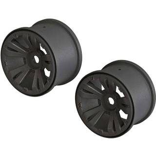 Arrma - ARAC9465/ AR510111 - 1/10 Monster Truck Front/Rear 3.8 Wheels 17mm Hex Black (2)