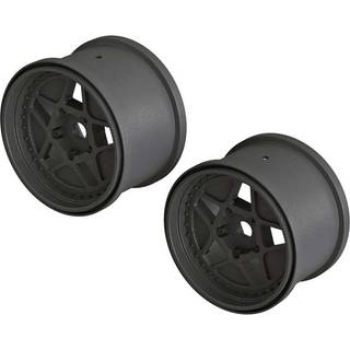 Arrma - ARAC9466/ AR510113 - 1/10 MT Front/Rear 3.8 Wheels 17mm Hex Black (2)