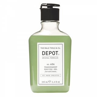 DEPOT MALE TOOLS No. 406 Transparent Shaving Gel Brushless 100 ml
