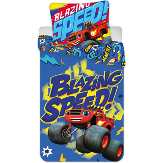 Junior Sengetøj 100x140 cm - Blaze sengesæt - 2 i 1 design - 100% bomuld