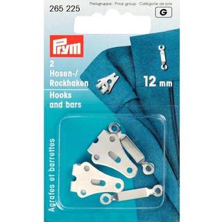 Hosen- und Rockhaken silber 12mm 2 Stück - Silber