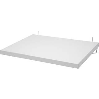 Stilren hvid metalhylde 300x400 mm - 1 stk.