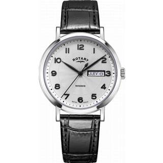 Rotary GS05420/22 Windsor Black Leather Strap Watch - W13177