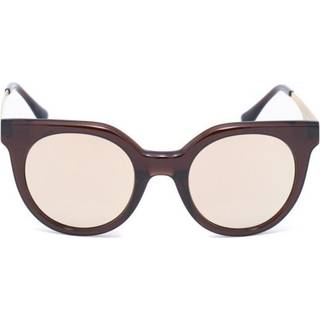 Italia Independent Kvinde I-LIGHT METAL 0801 044.ACE Outlet solbriller Acetat Brun Brun Rund