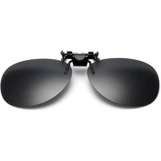 Clip-on aviatorsolbriller med sort glas og UV400-beskyttelse