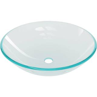 håndvask i hærdet glas 42 cm transparent