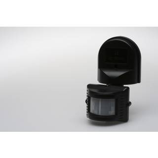 E-Line bevægelsessensor med indbygget skumringsrelæ, IP44, 120°, sort