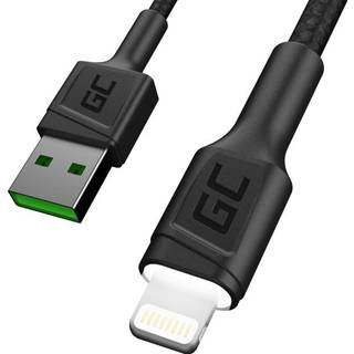 Green Cell Cable Ray USB-A - Lynhvid LED 2m, hurtig opladning Apple 2.4A